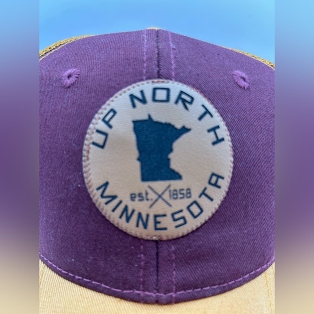 Up North Minnesota ball cap. Snap back